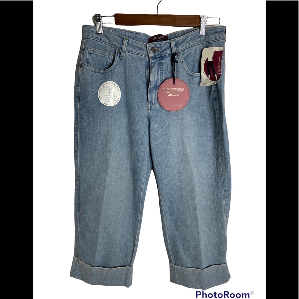 NWT LEE Riveted Mid Rise Mid Calf Capri Cuffed Jeans size 12M
